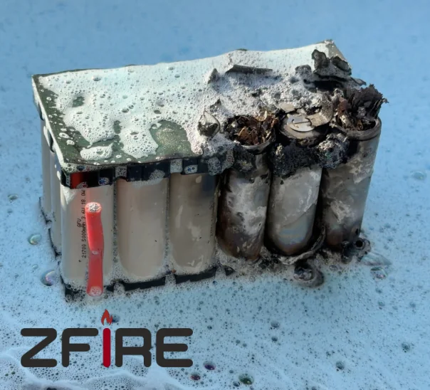 Испытания противопожарного состава ZFIRE ЛИТИЙ СПУ1