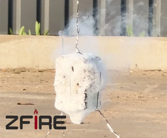 Испытания противопожарного состава ZFIRE ЛИТИЙ СПУ1